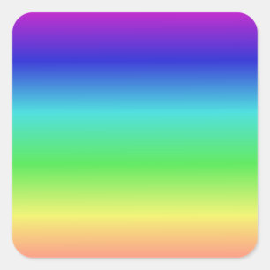Glatter Regenbogen-Hintergrundverlauf Quadratischer Aufkleber
