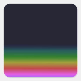Glatter schwarzer Regenbogen-Hintergrundverlauf Quadratischer Aufkleber
