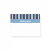 Glattes Blau Striped