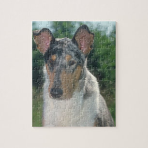 Glattes Collie Merle Hundepuzzlespiel