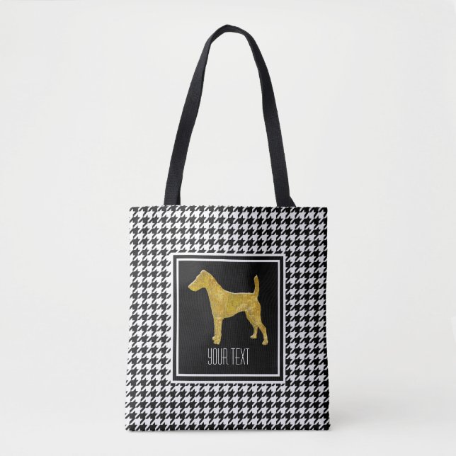Glattes Fox-Terrier-Hahnentrittmuster Tasche (Vorderseite)