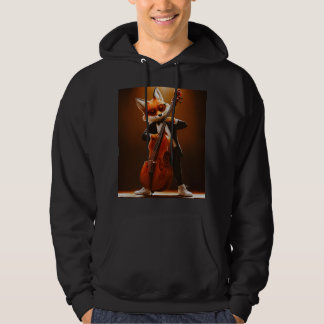 Glattes Jazz-Fuchs Double-Bassist-Hoodie Hoodie