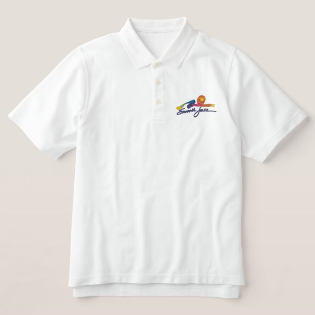 Glattes Jazz-Poloshirt (Herrenschnitt) (Design Vorderseite)
