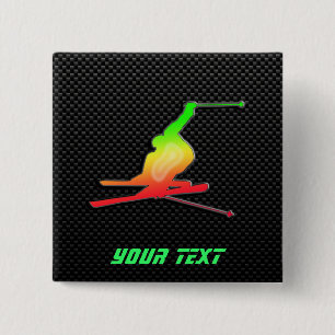 Glattes Schnee-Skifahren Button