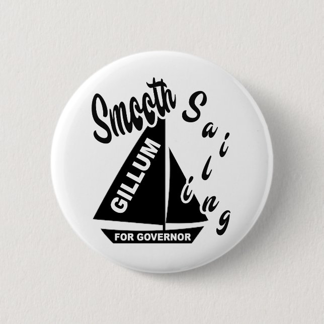 Glattes Segeln - GILLUM für Gouverneur Button (Vorderseite)