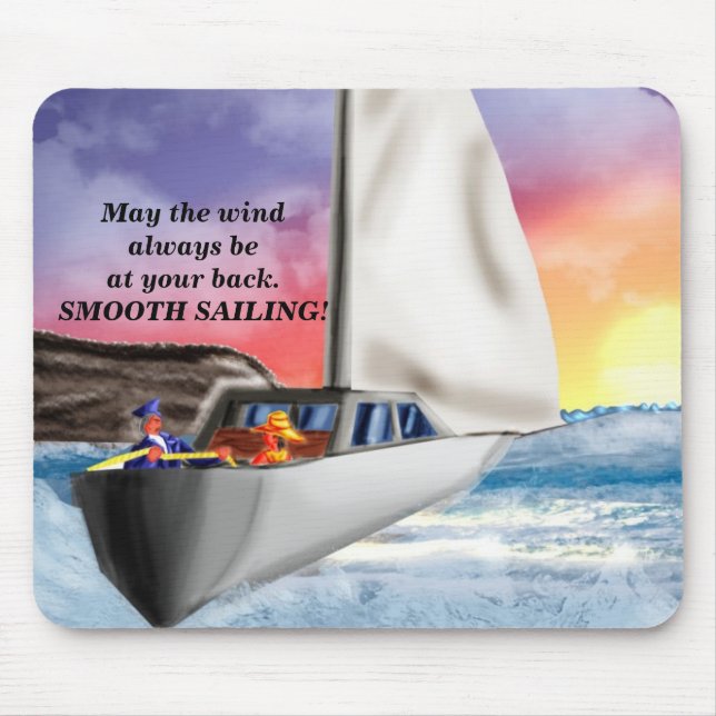 Glattes Segeln!. Mousepad (Vorne)