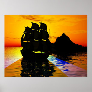 Glattes Segeln Poster