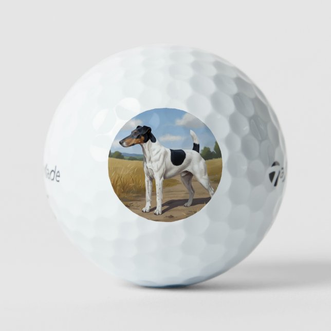 Glatthaar-Foxterrier Golfball (Vorderseite)