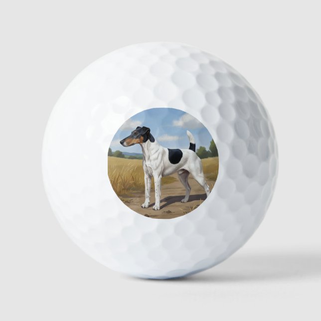 Glatthaar-Foxterrier Golfball (Vorderseite)