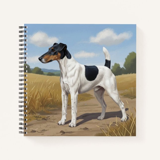 Glatthaar-Foxterrier Notizbuch (Vorderseite)