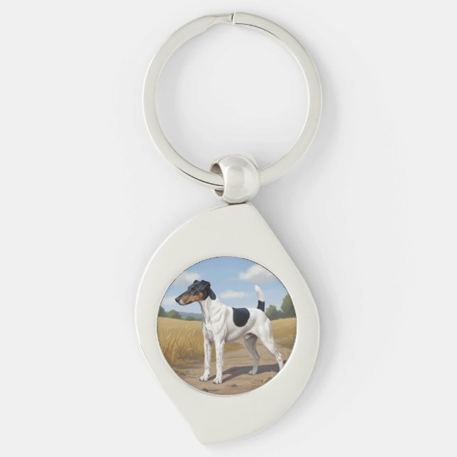 Glatthaar-Foxterrier Schlüsselanhänger (Vorderseite)