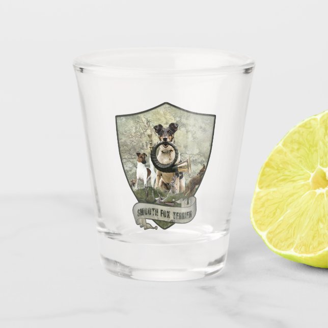 Glatthaar-Foxterrier     Schnapsglas (Vorderseite)
