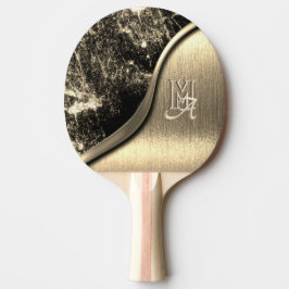 Glattlegiertes Metall und Metallstein Mit Monogram Tischtennis Schläger