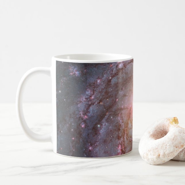 Glattspirale Galaxy Messier 83. Kaffeetasse (Mit Donut)