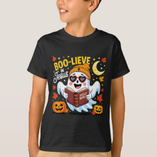 Glaub an Jesus Geist christliches Halloween lustig T-Shirt