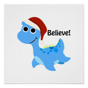 Glaub dran! Weihnachts-Nessie Poster