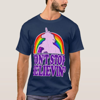 Glaub weiter an Einhörner Vintage Distressed T-Shirt