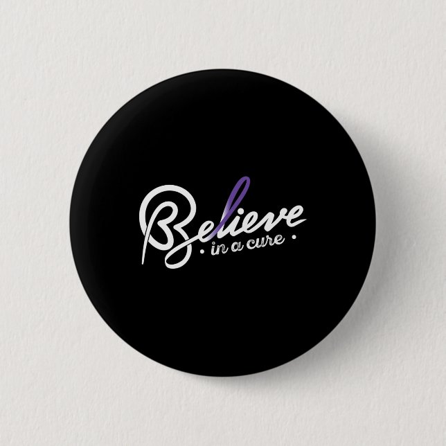 Glaube1- Epilepsie Awareness Supporter Ribbon Button (Vorderseite)