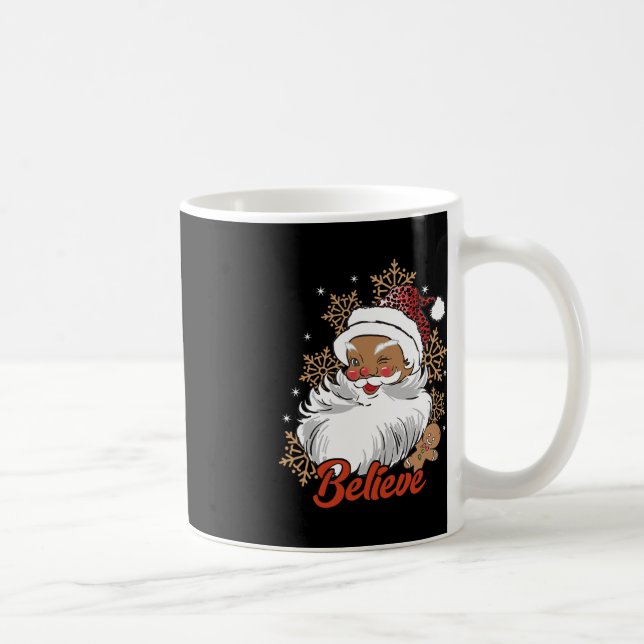 Glaube Afro Santa African American Christmas Blac Kaffeetasse (Rechts)