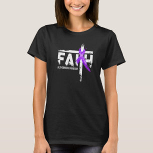 Glaube Alzheimer-Bewusstsein Lila Band Christlich T-Shirt