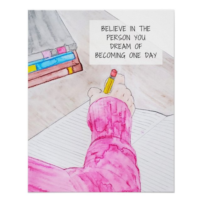 Glaube an Aquarellkunst Poster (Vorderseite)