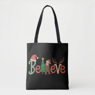Glaube an Bigfoot Sasquatch Santa Rentier Weihnach Tasche