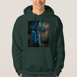 Glaube an Christus allein – Metallisches Kreuz Hoo Hoodie