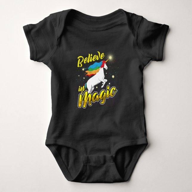 Glaube an das Niedliche Zauberwort Baby Strampler (Vorderseite)