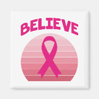 Glaube an das rosa Band Retro