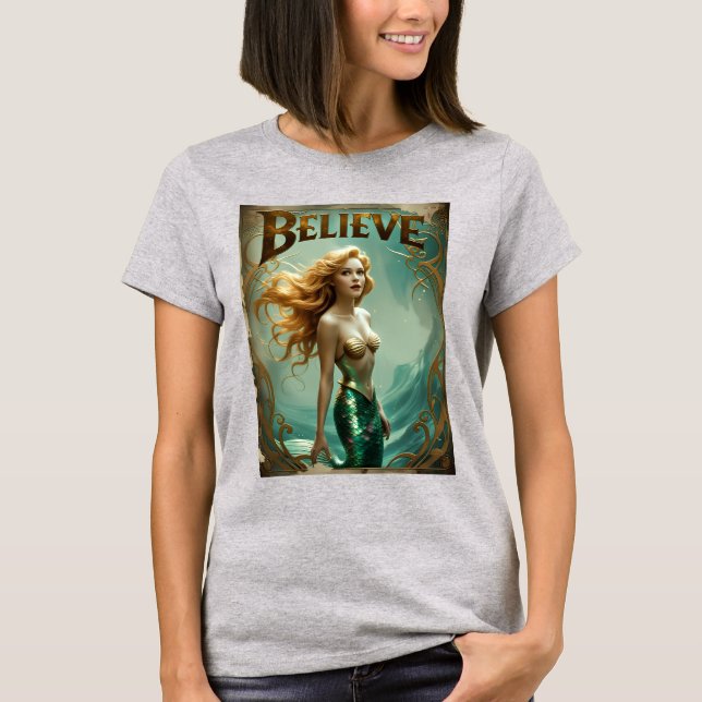 Glaube an das T-Shirt der Meerjungfrau - Magisches (Vorderseite)