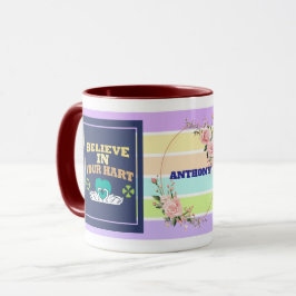 Glaube an Dein Herz Personalisierter Becher – Bunt Tasse