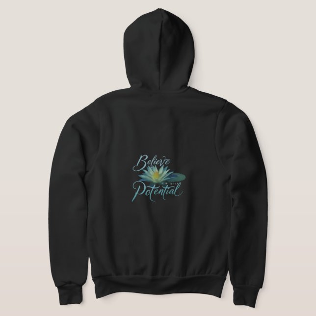 "Glaube an dein Potenzial" Full-Zip Hoodie. Hoodie (AblageHinten)