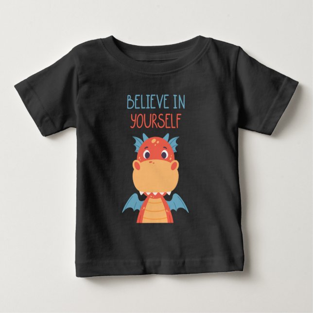 Glaube an deinen eigenen Drachen Baby T-shirt (Vorderseite)