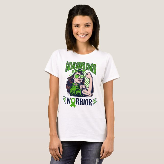 Glaube an den Krebs der Gallenblase und Kampf T-Shirt (Vorne ganz)