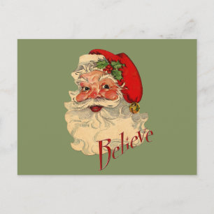 Glaube an den Weihnachtsmann Feiertagspostkarte