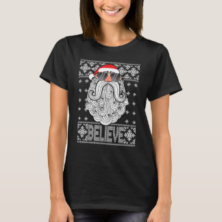 Glaube an den Weihnachtsmann Sonnenbrille HÄSSLICH T-Shirt