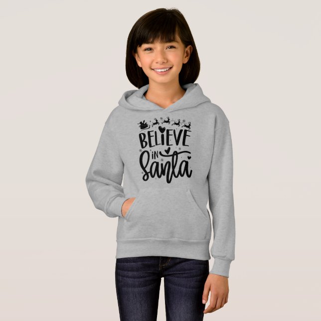 Glaube an den Weihnachtsmann - Weihnachten Hoodie (Vorne ganz)