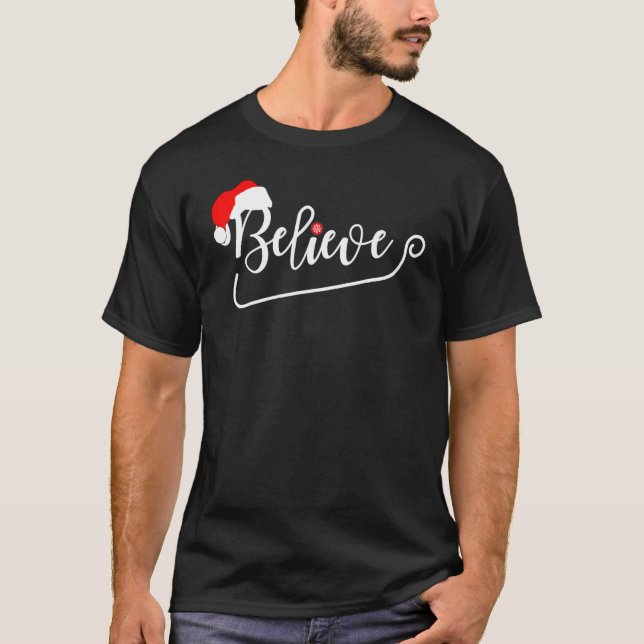 Glaube an den Weihnachtsmann Weihnachten passende  T-Shirt (Vorderseite)
