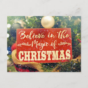 Glaube an den Zauber des WeihnachtsbaumesGrafik Postkarte