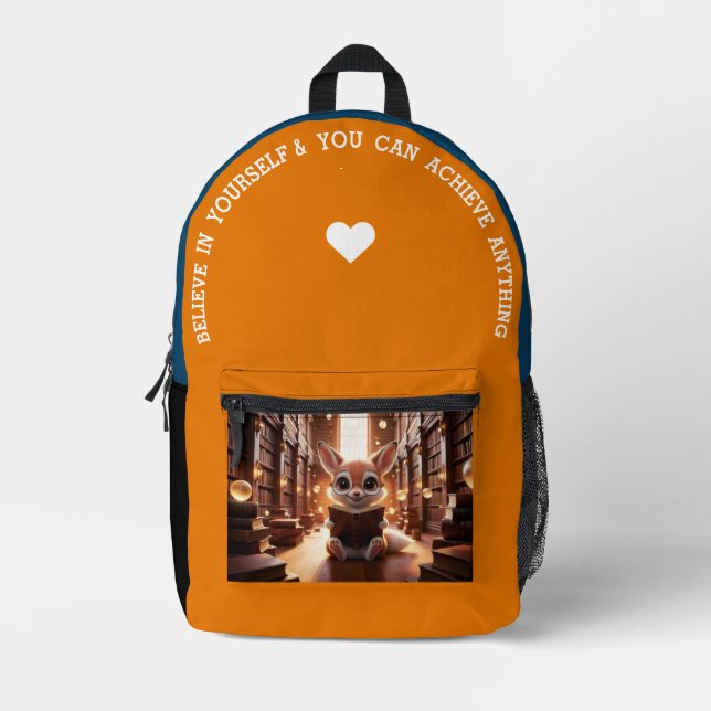 Glaube an dich selbst... bedruckter rucksack (Vorderseite)