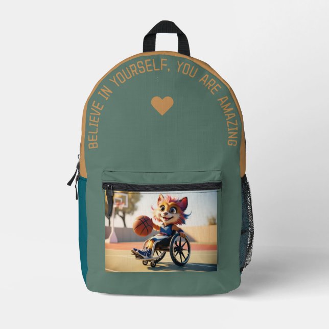 Glaube an dich selbst... bedruckter rucksack (Vorderseite)