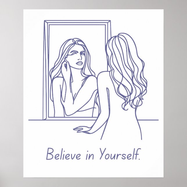 Glaube an dich selbst - Empowerment Poster (Vorne)