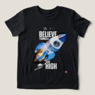 Glaube an dich selbst, geh hoch hinaus Tri-Blend shirt