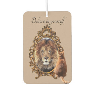 Glaube an dich selbst Lion Vintag Inspiration Autolufterfrischer