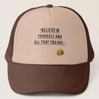 "Glaube an dich selbst - Motivierend bestickt Truckerkappe