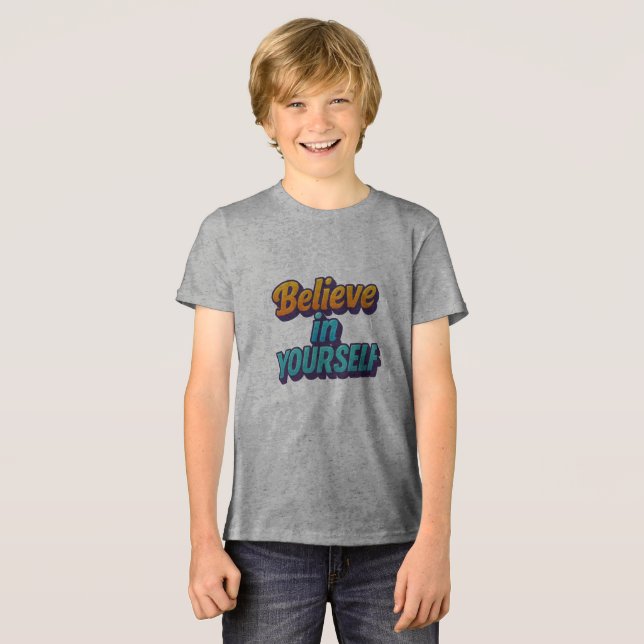 Glaube an dich selbst Tri-Blend shirt (Vorderseite voll)