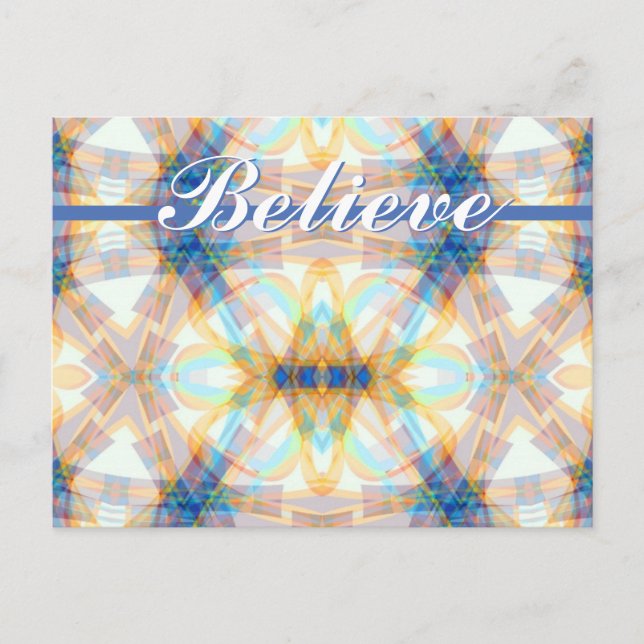 Glaube an die "Dream Energy Postcard" Postkarte (Vorderseite)