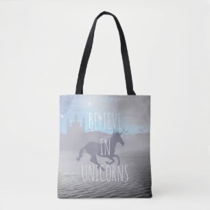 Glaube an die fantastische Kunst der Einhörner Tasche