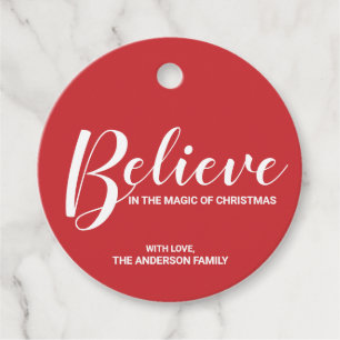 "Glaube an die Magie der Weihnachten" Feierliche R Geschenkanhänger
