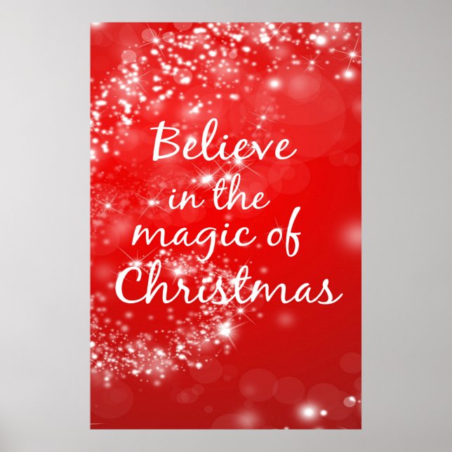 Glaube an die Magie der Weihnachtszeit 24x36 Poster (Vorne)